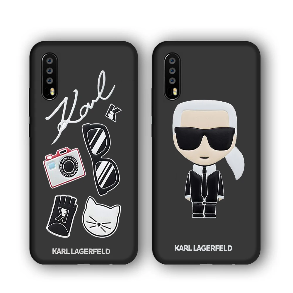 

Fashion Karl Lagerfeld phone case For huawei p20 pro p8 p9 p10 lite p8 p9 lite 2018 lite TPU Soft Silicone case cover
