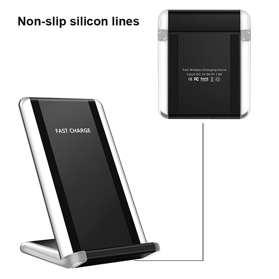 !ACCEZZ 7.5W Fast Qi Wireless Charging For iPhone X 8 Plus 10W For Samsung Galaxy Note 58 5W Wireless Charge For Google Nexus 4 (7)