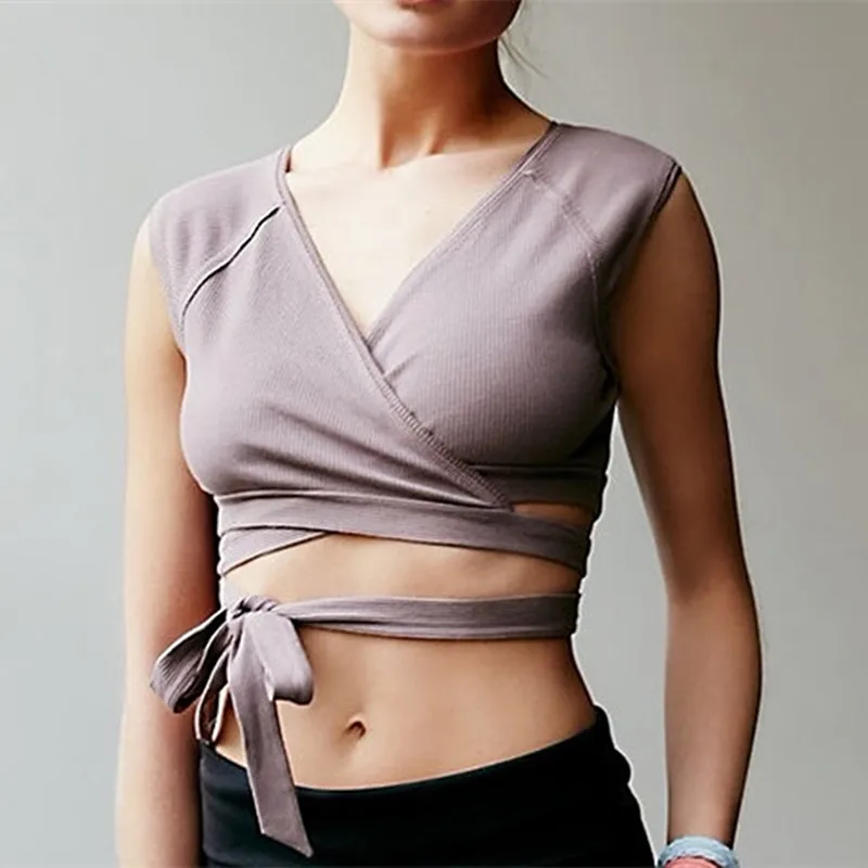 wrap around yoga top