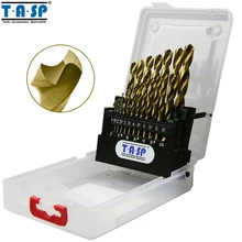 TASP 19pcs HSS Drill Bit for Metal Titanium Coated High Speed Steel Drilling Bits Set 1.0~10mm Power Tools Accessories - MDBK14 TASP 19pcs HSS Drill Bit for Metal Titanium Coated High Speed Steel Drilling Bits Set 1.0~10mm Power Tools Accessories - MDBK14