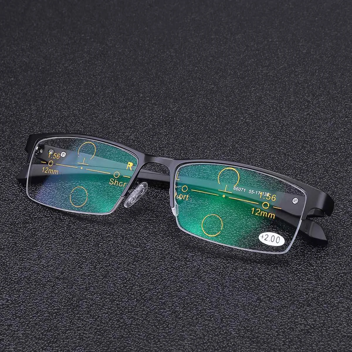 Men Photochromic Multi FocusSunglasses Progressive Transition Reading