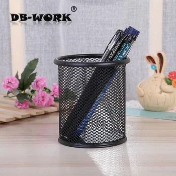 

Durable rounded square metal wire multi-function receive a round pen container cylinder barrel manufacturer wholesale
