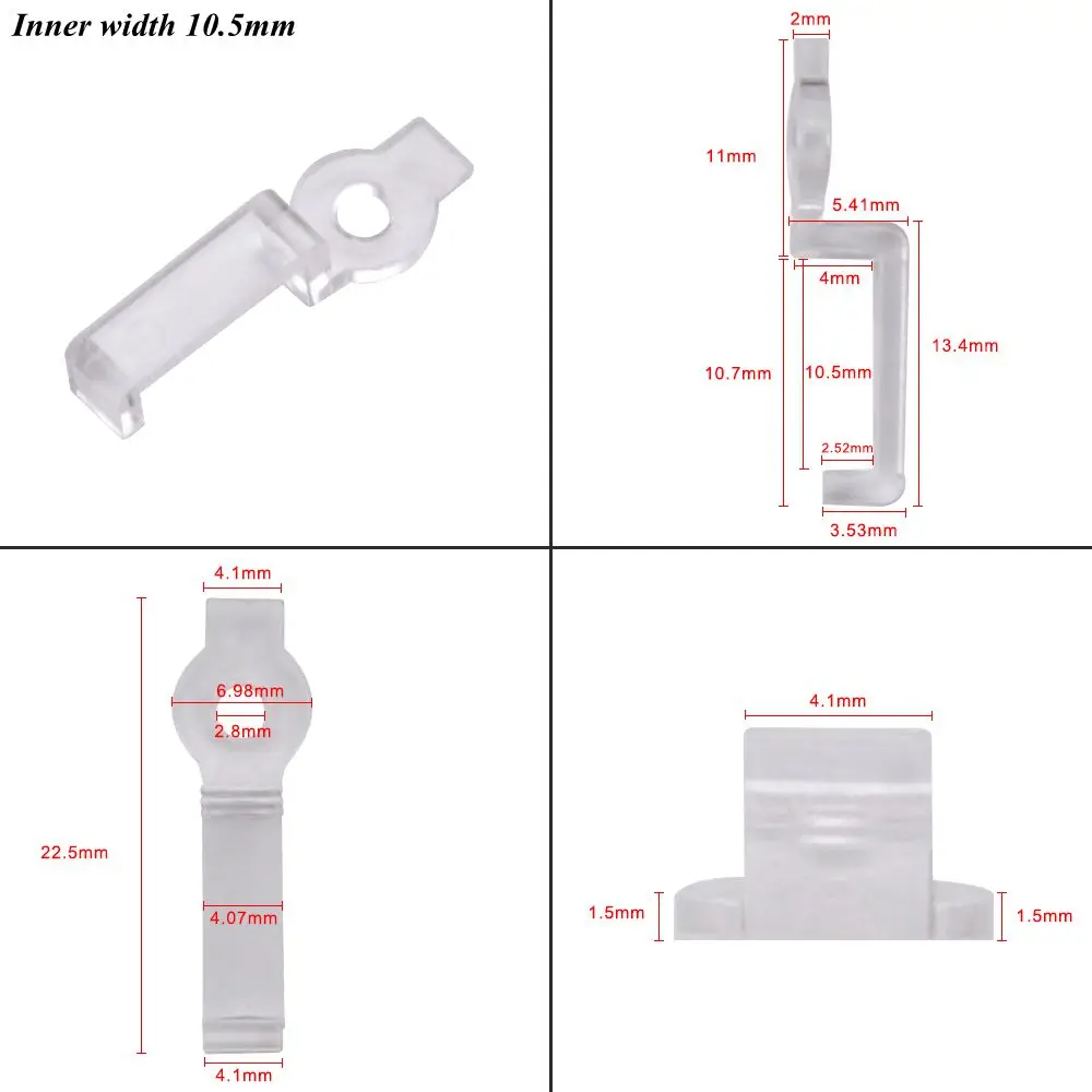 Светодиодный крепежный зажим разъем для DIY 220 В 5050 3528 IP67 IP68 Водонепроницаемый светодиодный трубчатая лента светильник RGB светодиодные полосы зажим кронштейны