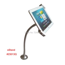 universal 7-10.1 inch tablet table security mount lock holder kiosk POS with flexible gooseneck arm display on shop or retail