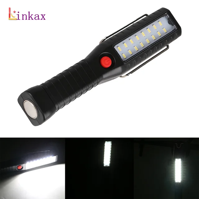 16 Led Rechargeable Work Light Magnetic Flashlight Torch Hook 16 Led Rechargeable Work Light Magnetic Flashlight Torch Hook Lantern For Camping Hanging Tent Lamp Built In Battery