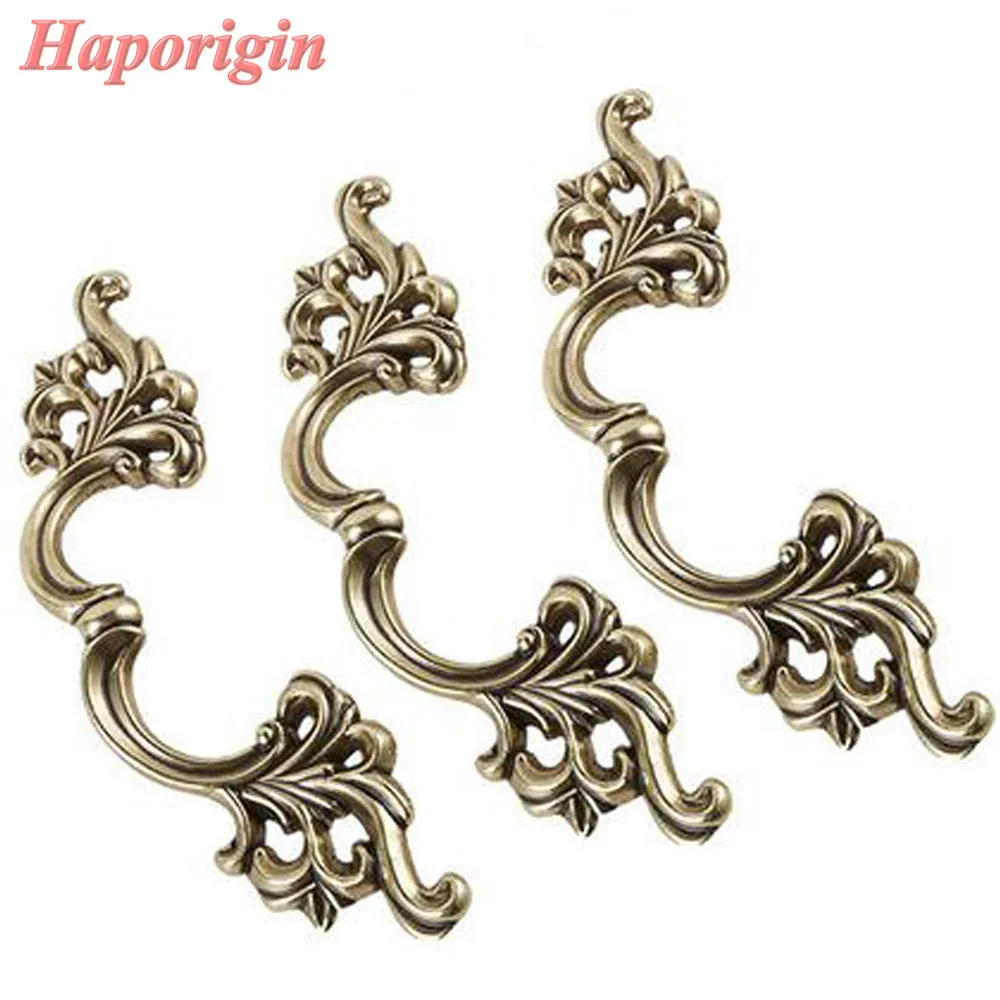 

2x Antique Kitchen Cabinet Drawer Handles European Luxury Carved Cupboard Drawer Pulls Vintage Wardrobe Dresser Handle Furniture