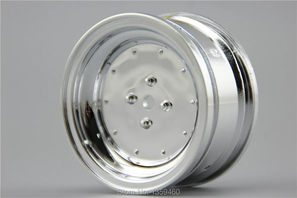 

4pcs 1/10 Touring&Drift Wheel Rim P4C(Chrome) 3mm offset fits for 1:10 Touring&Drift Car 1/10 Rim 10686