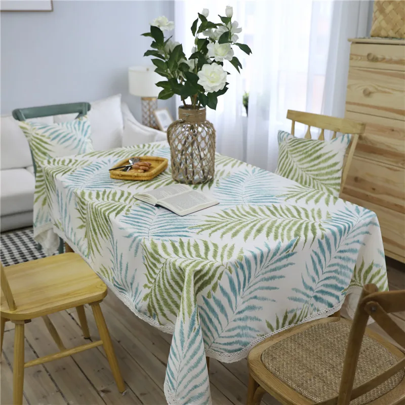 

Pastoral Style Cotton Linen Tablecloth Rectangle Table Cloth Furniture Cover Dustproof Table Covers for Wedding Party Home Decor