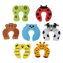 7 шт. Детская безопасность мультфильм дверной Фиксатор Зажим щепотку безопасности рук уход за детьми