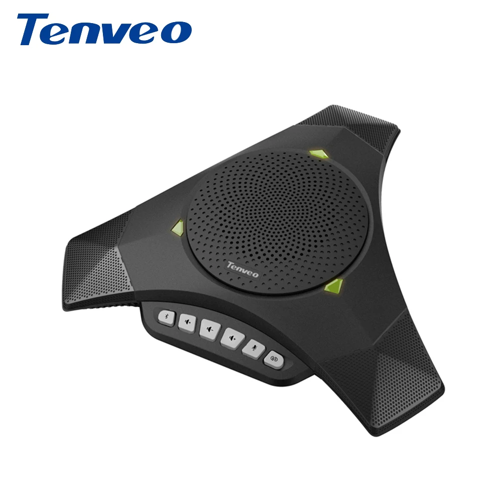 Tenveo A800B المحمولة سماعة لاسلكية تعمل بالبلوتوث ميكروفون الفيديو مؤتمر المتكلم المدمج في 3 متعددة الاتجاهات مكبر صوت 5 M التقاط
