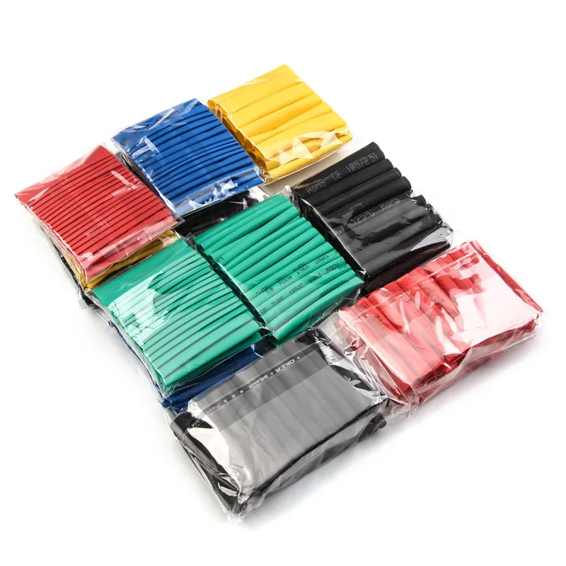 

530pcs Heat Shrink Tubing Insulation Shrinkable Tube Assortment Electronic Polyolefin Ratio 2:1 Wrap Wire Cable Sleeve Kit