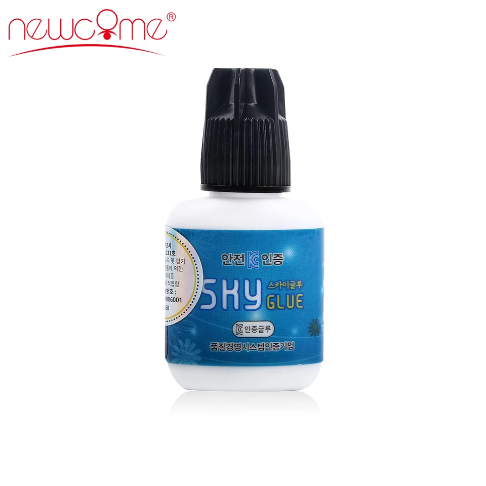 

NEWCOME 1 Bottle Eyelash Extensions Sky Glue 3-4 S Drying False Eyelash Extension Over 8 Weeks for Makeup professionals 10ml