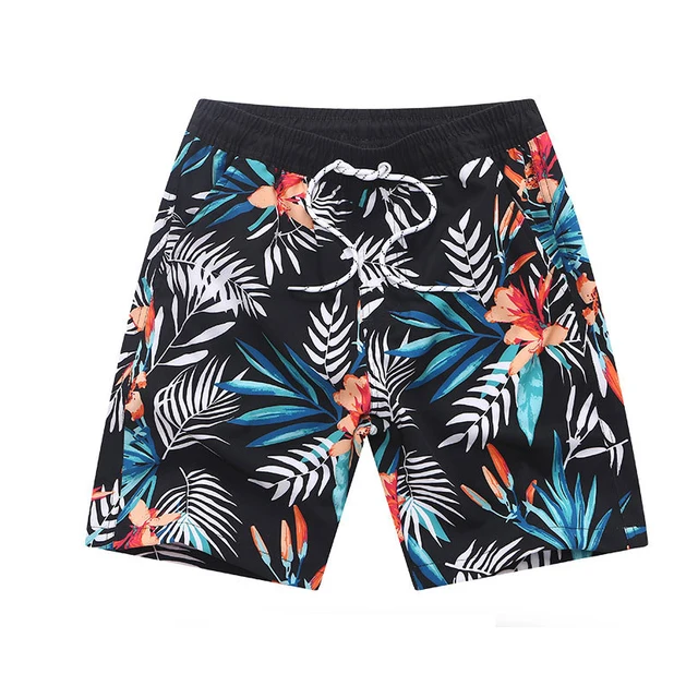 QUZtww Boys Summer Surf Shorts Activities Shorts Tropical Leaves Flower for Swimming Travel Mesh Liner Waistband