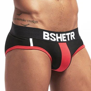 

Men underwear BSHETR Brand 2018 male Briefs Soft cotton shorts homewear mens underpants briefs Sexy tanga comfortable slip pants