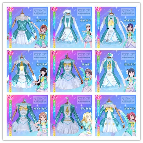 

Anime Aqours LoveLive!Sunshine!!Cos Saint Snow Cooperation Song Christmas Eve Awaken The Power Serie Cosplay Costume whole Dress