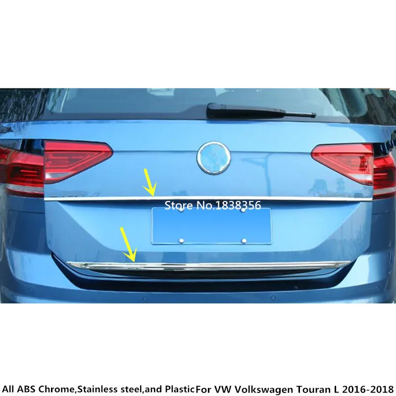 Для VW Volkswagen Touran L 2016 2017 2018 2019 Stick задняя дверь из нержавеющей стали Рамка пластина