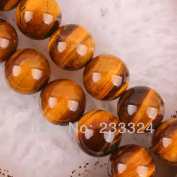 

Free Shipping Fashion Jewelry 14MM Round Tiger's eye Loose Beads Strand15.5" F002