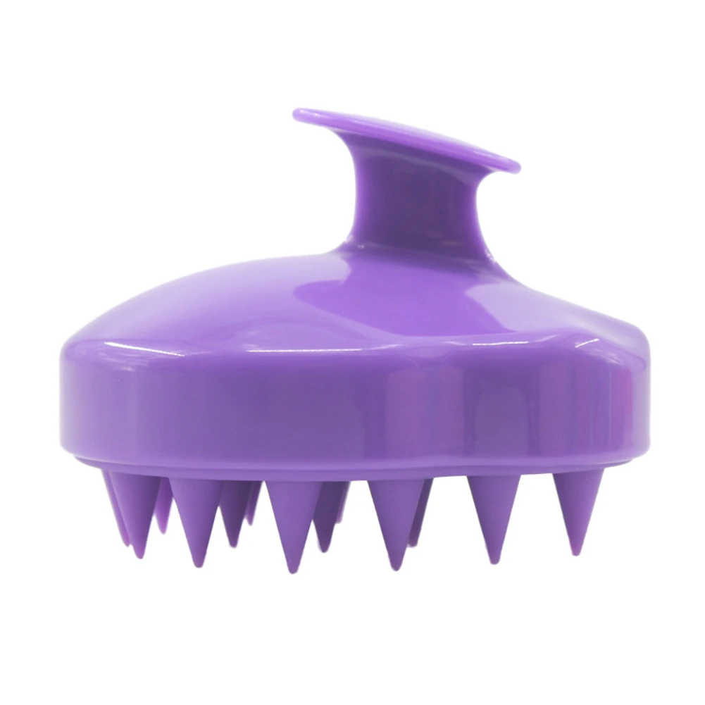 1 шт. щетка для волос шампунь с силиконом Расческа с широкими зубчиками расческа для мытья волос мягкая щетка для головы 5 цветов - Цвет: Фиолетовый