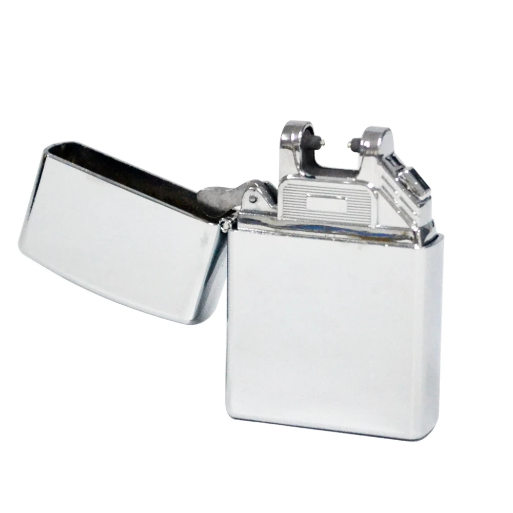 Windproof ultra thin Metal pulse USB Rechargeable Flameless Electric