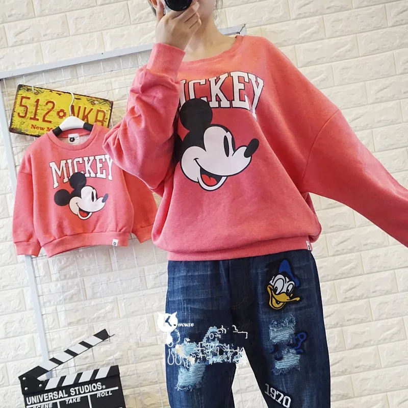 

New Spring Autumn Family Matching Outfits Mother And Daughter Clothes Cotton Letter Printing Fashion Parent-child Hoodies