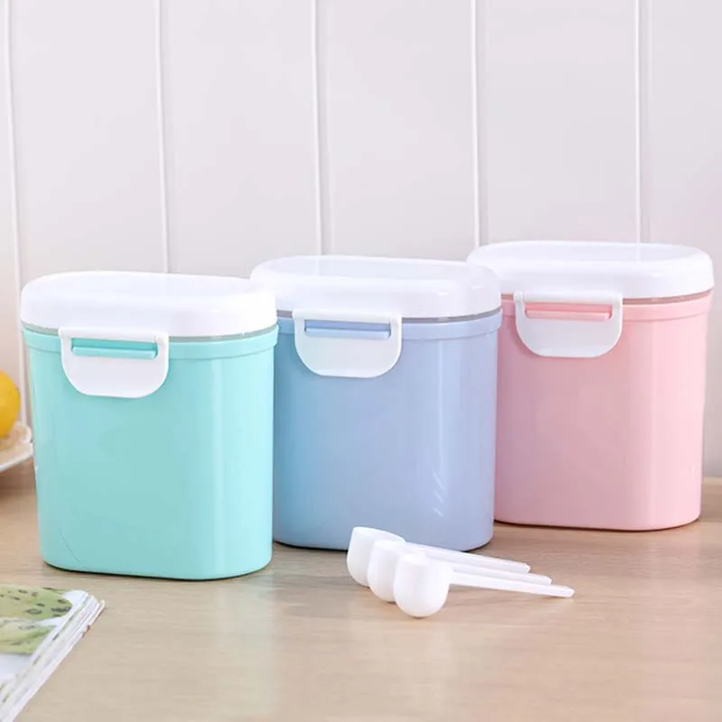 Baby's Independent Compartment Portable Milk Powder Storage Box Infant Unisex Snacking Travel Storage Box