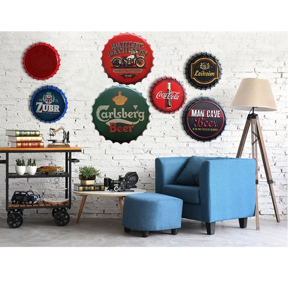 

BEER GLASS CAR PLATE WIFI Shabby Chic Home Bar Cafe Vintage Wall Decor Tin Sign Retro Metal Art Poster Retro Decorative Plates