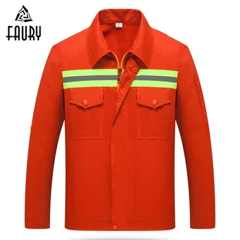 

Wholesale Workshop Wear Clothes with Reflectors Unisex Summer Long Sleeve Engineering Service Patchwork Security Uniforms