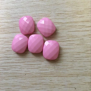 Выбери цвет) Акриловые твердые граненые многогранники бусины для изготовления ювелирных изделий ожерелье#252/251 - Цвет: pink
