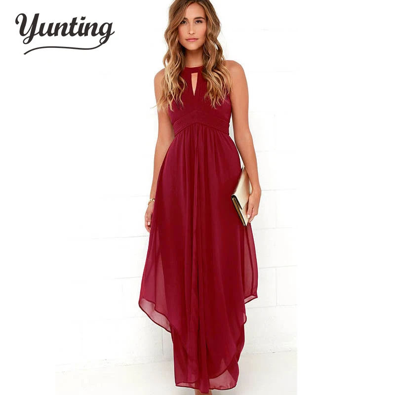 Long red party dresses for women 2017