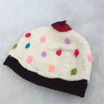 

Style infant clothes photography clothes knitted baby hat,Cake cap, multicolor cake baby hat,Photography cake baby hat,newborn