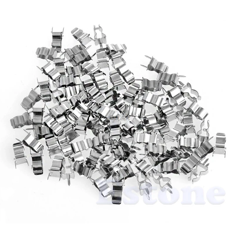 

100Pcs Fuse Holder Clips 5*20mm Glass Quick Fast Blow Fuses Welding Holder Z10 Drop ship