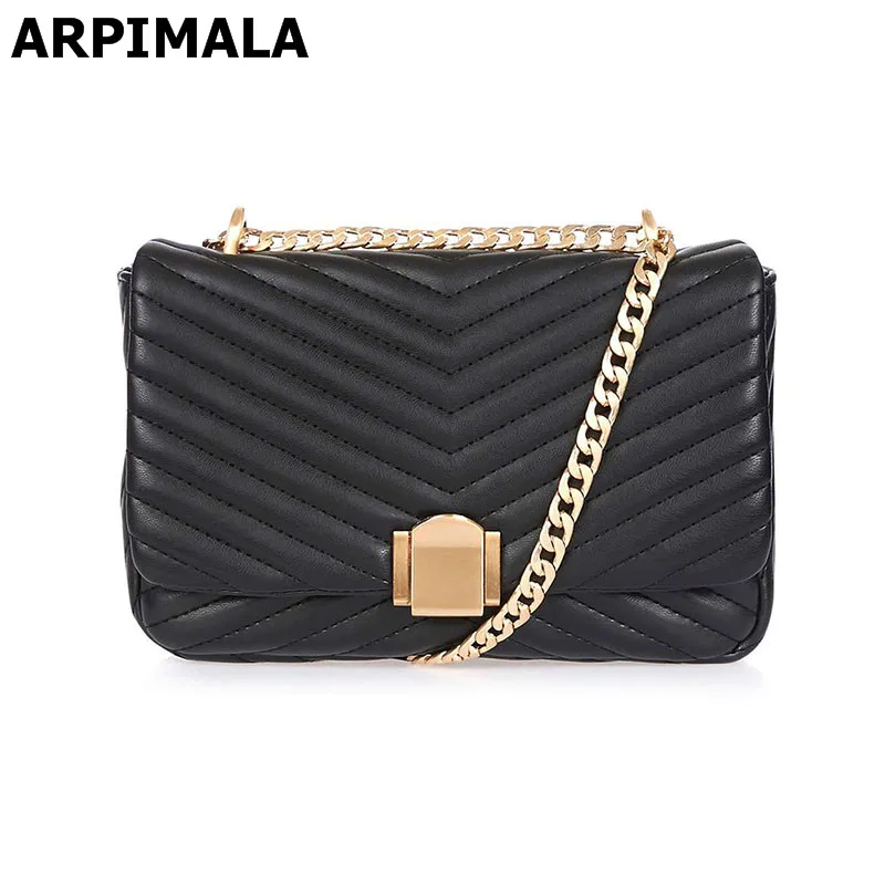 ARPIMALA Luxury Designer Women Handbags Quilted Leather Evening Bags Chain Cross Body Bag Women ...