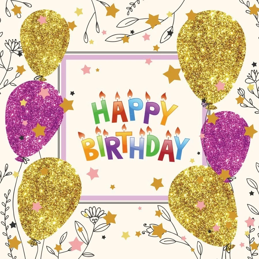 

Yeele Happy Birthday Balloons Party Celebrations Cartoon Scene Baby Photography Backgroud Photographic Backdrop For Photo Studio