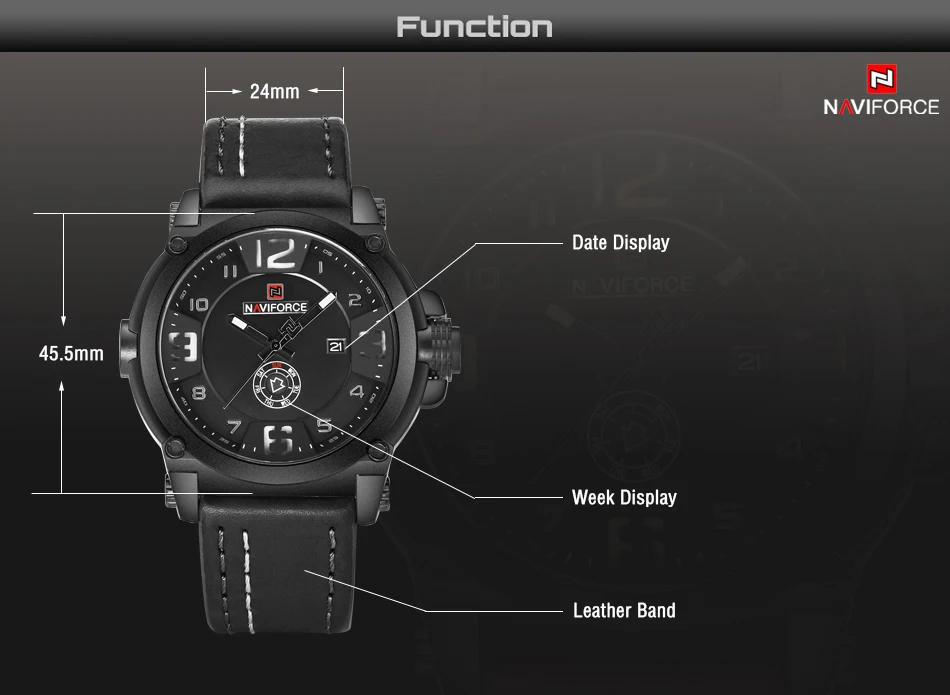 NAVIFORCE мужские часы лучший бренд класса люкс кварцевые часы военные аналоговые Мужские часы повседневные кожаные водонепроницаемые наручные часы