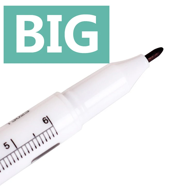 1pc Tattoo Skin Marker Piercing Marking Pen for Eyebrow Tattoo Scribe Tool Supply Surgical Double Head Point Marking 1mm 0.5 mm