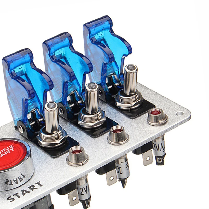 

Racing Car Ignition Switch Panel LED Toggle Engine Start Push Button Starter