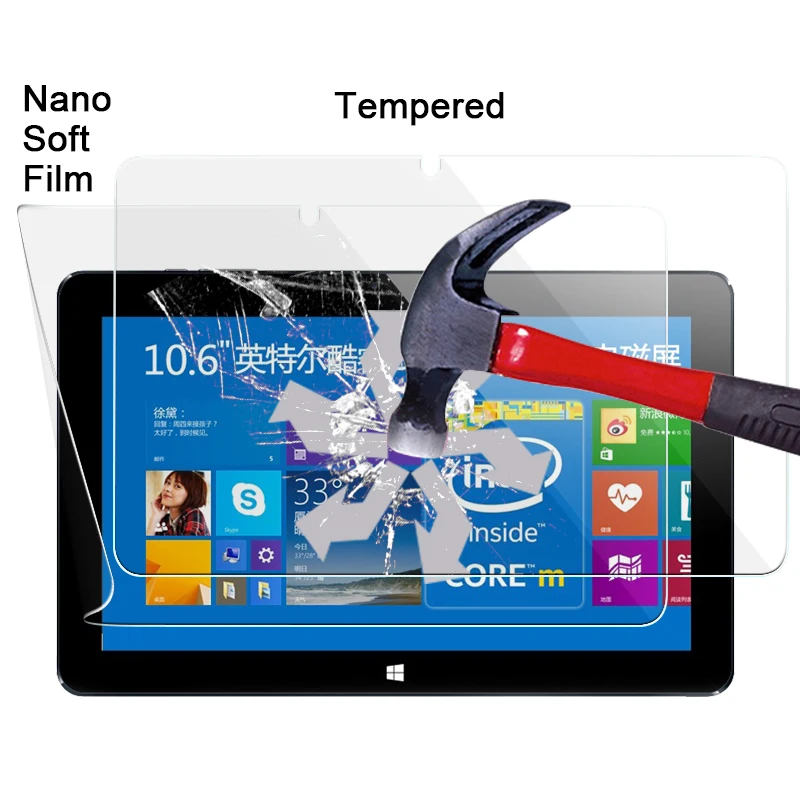 Per Cube I7 Stilo Intel Core M Windows 10 Tablet Pc 10.6 ''Impermeabile Pellicola Della Protezione Dello Schermo A Prova Di Esplosione Nano Film Morbi