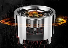 Rover Camel Portable Stainless Steel Camping Stove Outdoor Wood Stove Furnace Lightweight BBQ Picnic Stove