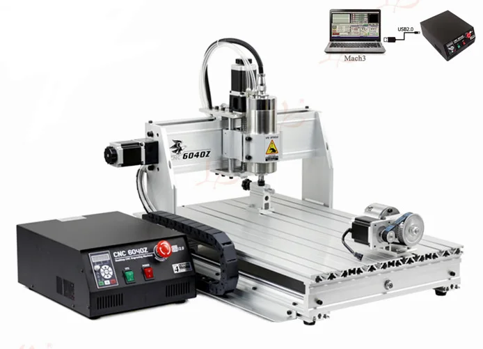 Buy 1500W 4 Axis CNC Engraver Engraving milling Machine USB Mach3 CNC