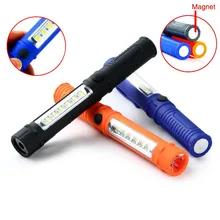 Multifunction Portable PVC 250LM LED Work Light Clip Pen Flashlight LED Lamp W/Magnetic 3 Brightness Mode Inspection Lamp Hiking