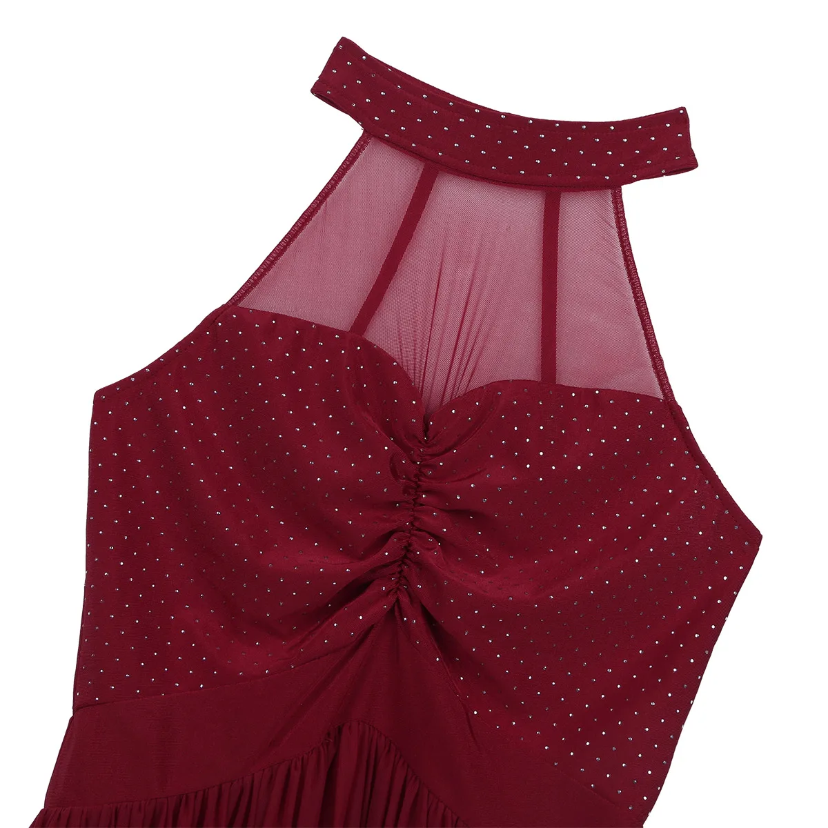 TiaoBug женское платье-пачка в горошек с неровным подолом из тюля гимнастическое трико балерины лирическая танцевальная одежда для соревнований