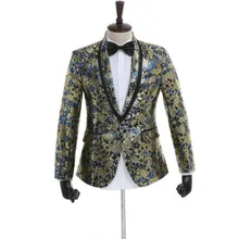 Хит, европейский и американский стиль дворца, золотой принт, мужской костюм, куртка, бархат, тонкая вышивка, маленький пиджак