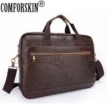 COMFROSKIN, мужские сумки-мессенджеры с мягкой ручкой, сумка для компьютера, ноутбука,, роскошный бизнес портфель из коровьей кожи для мужчин