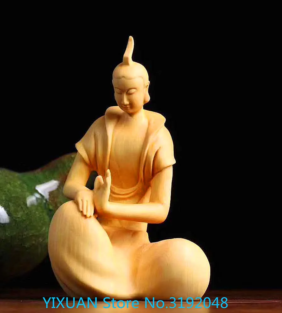 

Poplar Wood Carving Handicraft Works Understanding Taoism Creative Decoration Gift