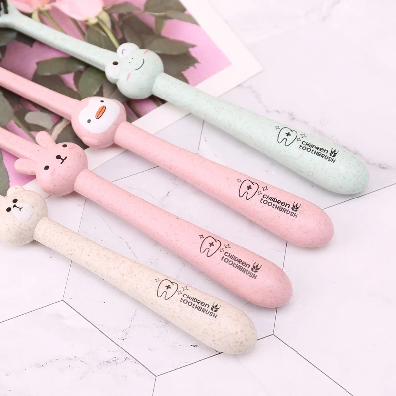 Baby Toothbrush Natural Wheat Straw Cartoon Toddler Kid Newborn Dental Oral Care Bamboo Fiber Kids Toothbrush Baby Toothbrush Natural Wheat Straw Cartoon Toddler Kid Newborn Dental Oral Care Bamboo Fiber Kids Toothbrush