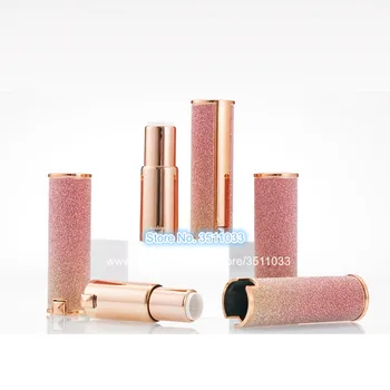 

12.1mm Plastic Elegant Rainbow Empty Lipstick Tube Rose Gold Cosmetic Lip Balm Container Cosmetic Refillable Lip Rouge Bottle