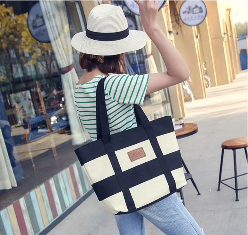 Women Canvas Beach Bags Fashion Large Handbags Female Shoulder Bag Ladies Shopping Messenger Tote Handbag Designer Bolsa SS0337 (30)
