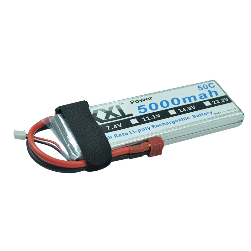 

XXL 5000mAh 7.4V 2S 50C Max 100C Lipo Li-po Battery for RC Car Quadcopter Helicopter Boat