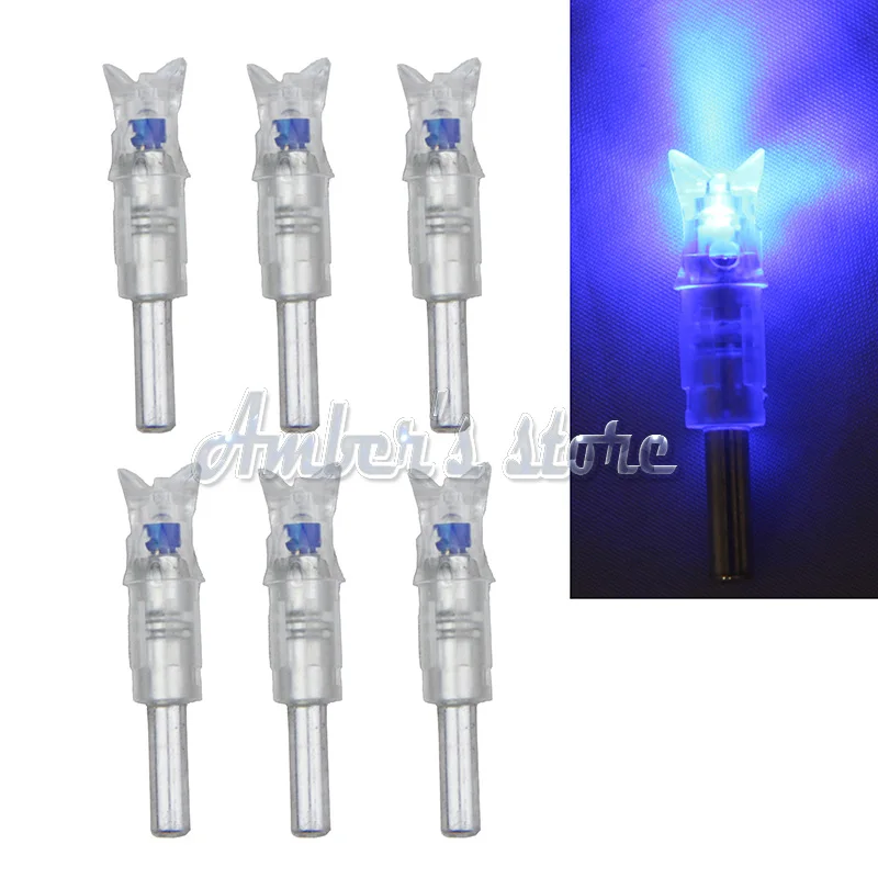 6pcs/lot Automatically Lighted Blue Red Green Yellow Led Arrow Nocks