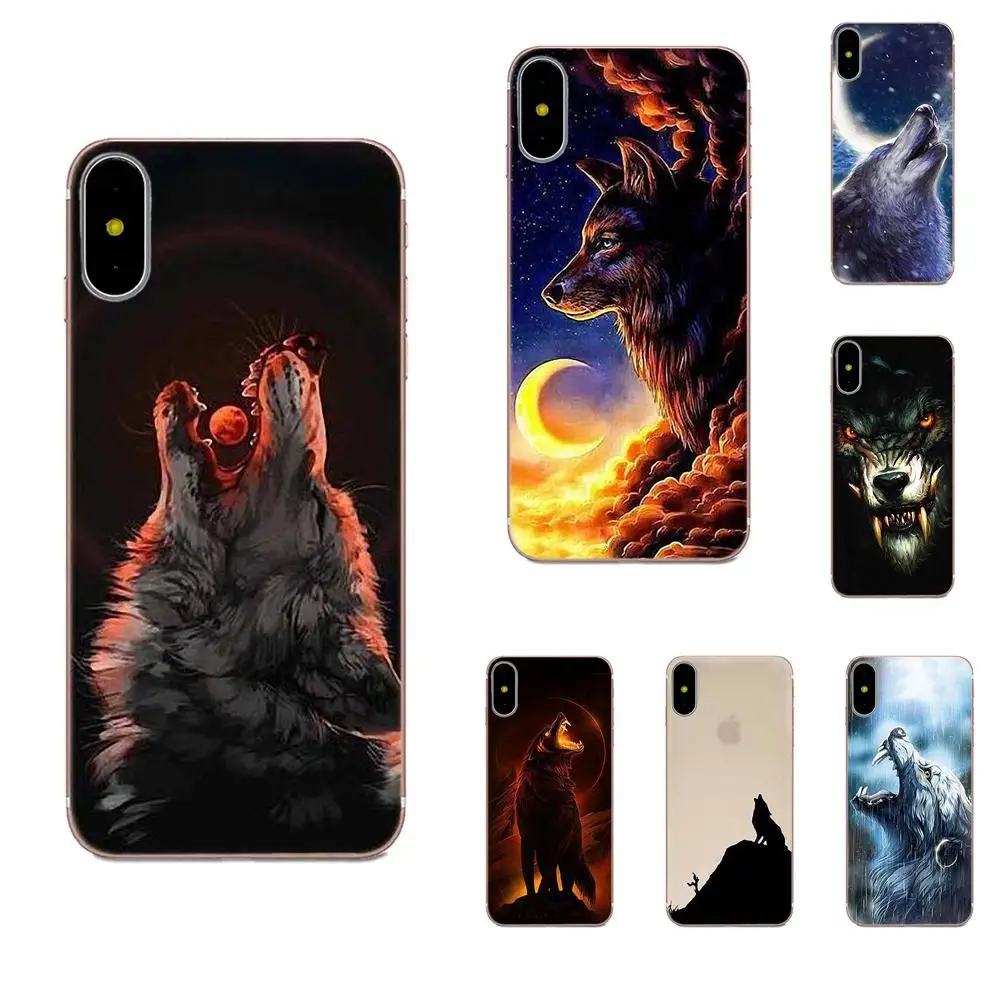 

For Xiaomi Redmi Note 2 3 3S 4 4A 4X 5 5A 6 6A Pro Plus Skin Thin Cell Case Howling Wolf Pictures